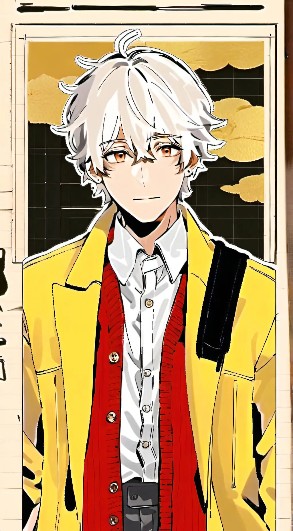 ai character: Stanford pines background