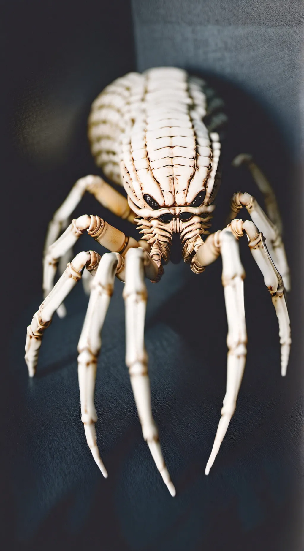 ai character: alien face hugger background