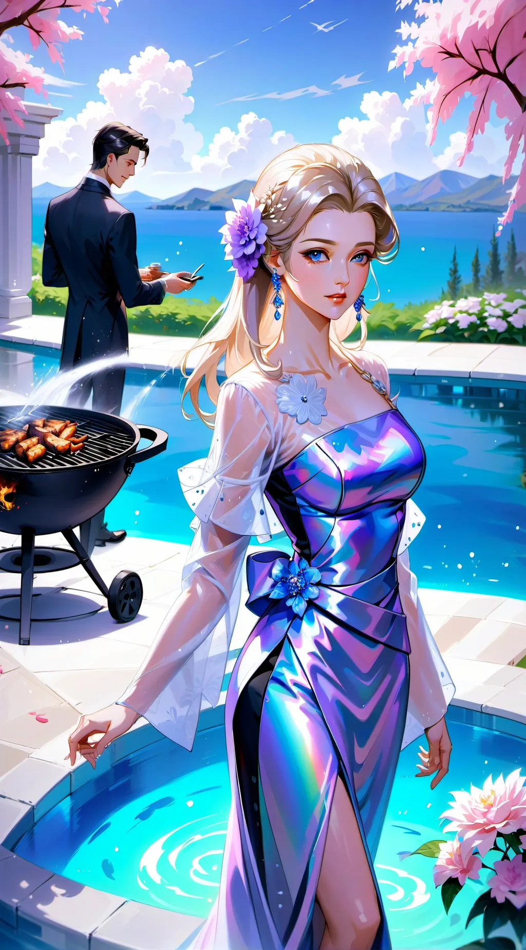 ai character: Rich family background