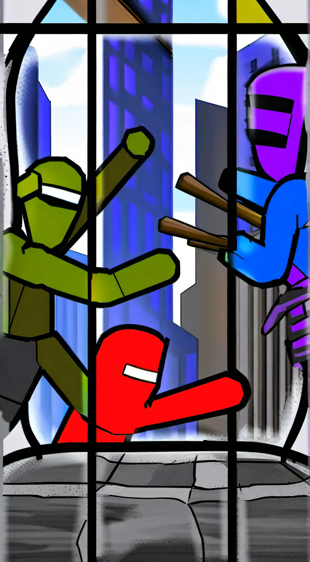 ai character: monster Blue background