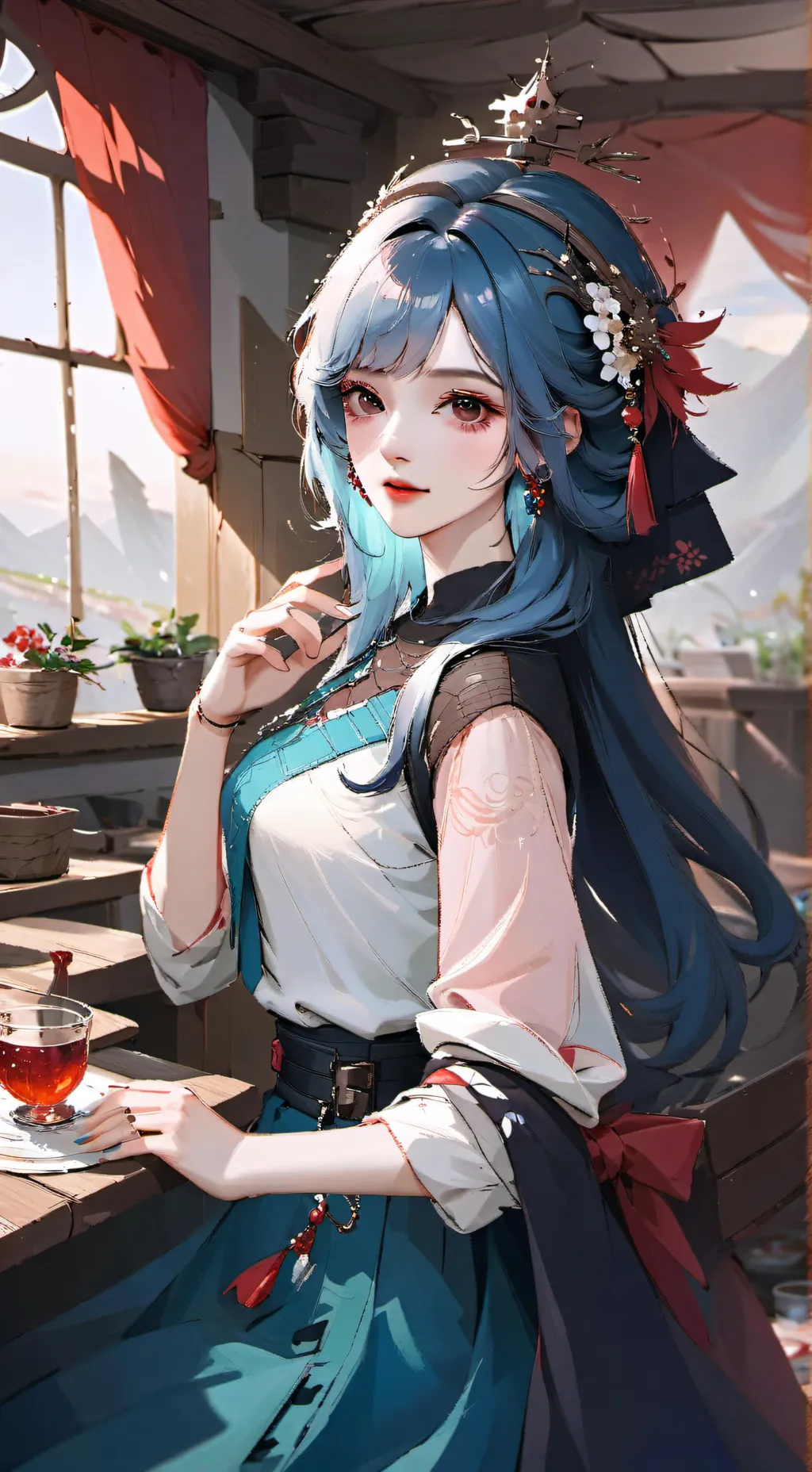 ai character: tu amiga  background