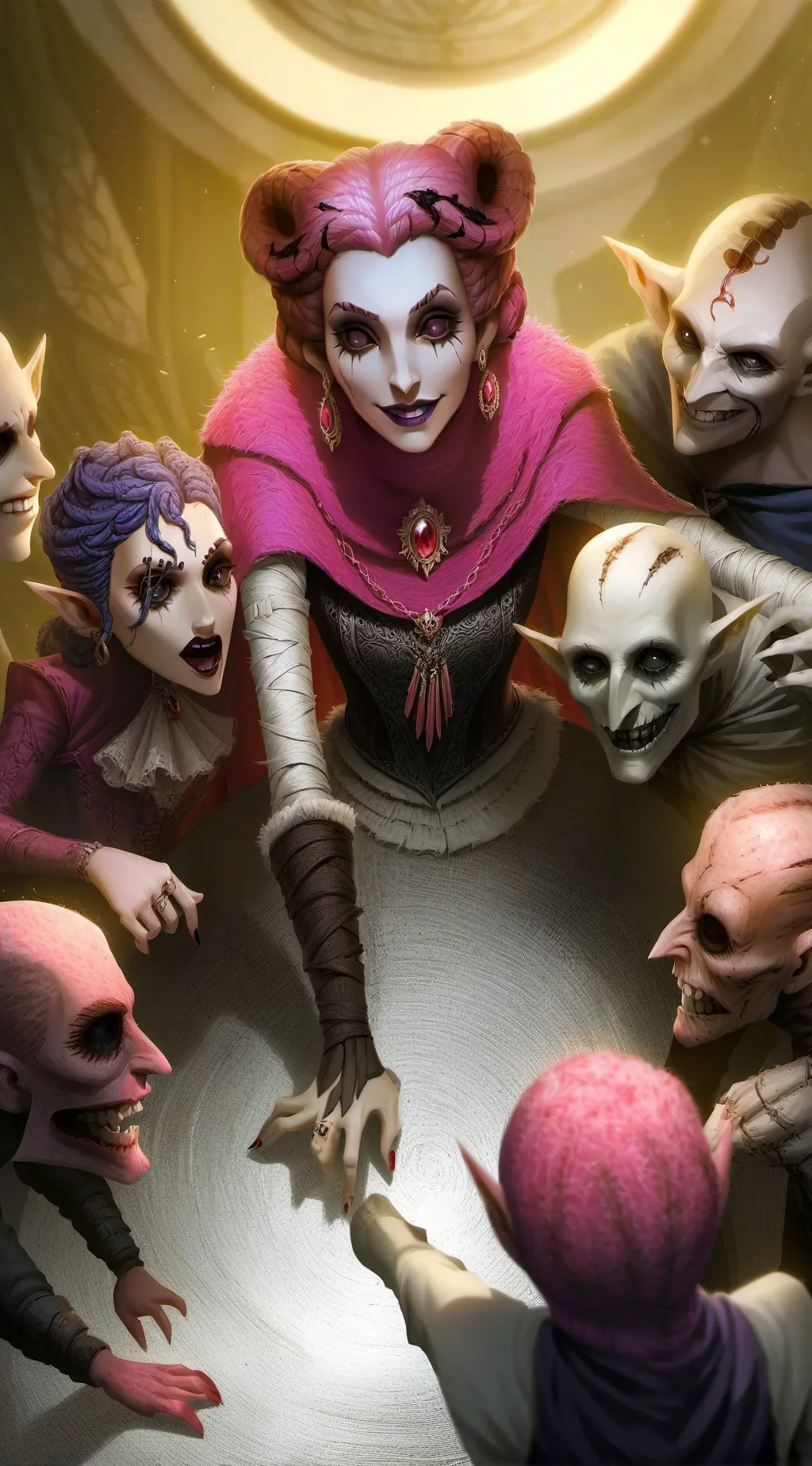 ai character: Lady In Pink background