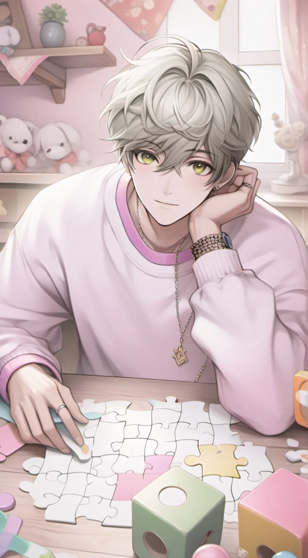 ai character: Justin  background