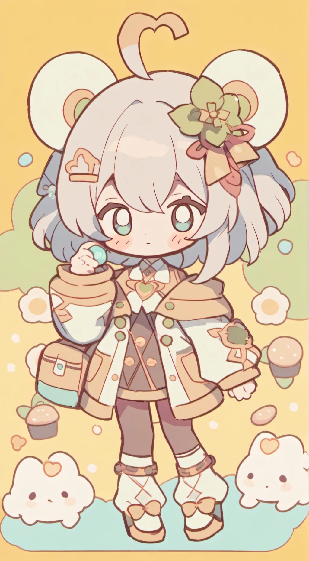 ai character:  smiling criters 💜 background