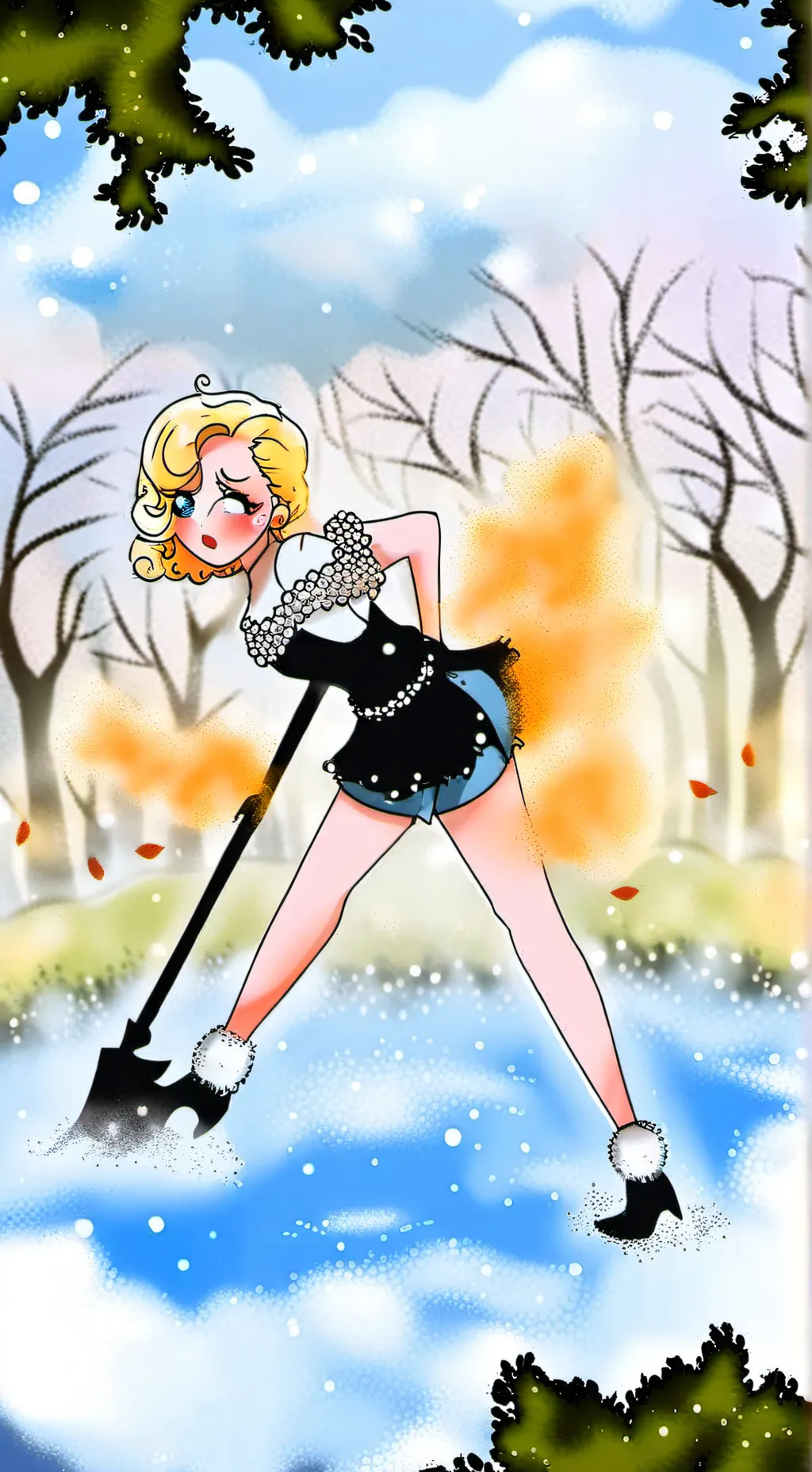 ai character: rose background