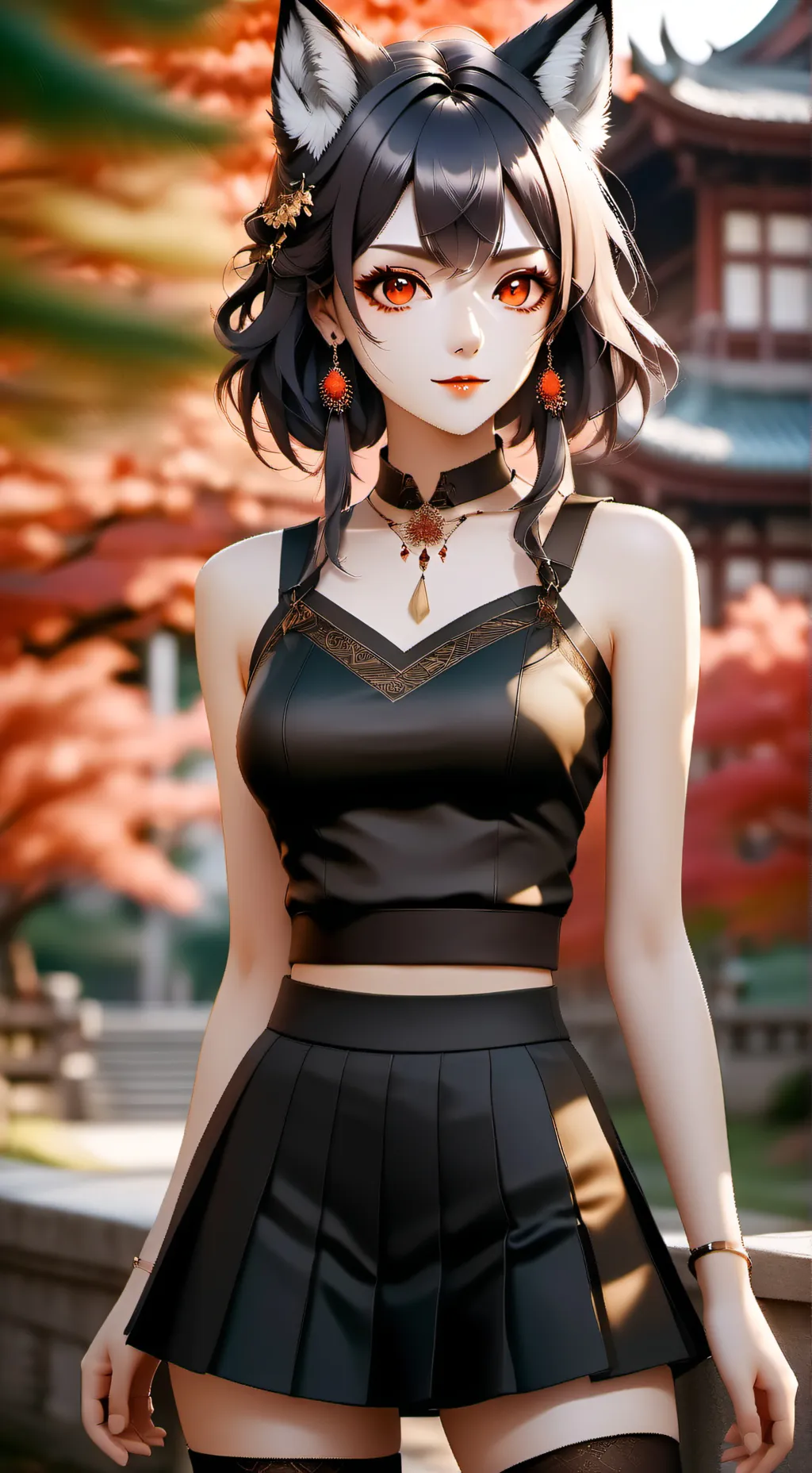 ai character: moonlight background