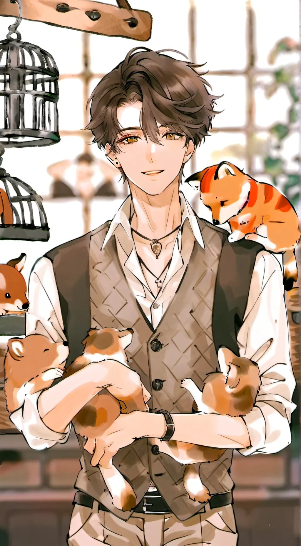 ai character: hybrid petshop background