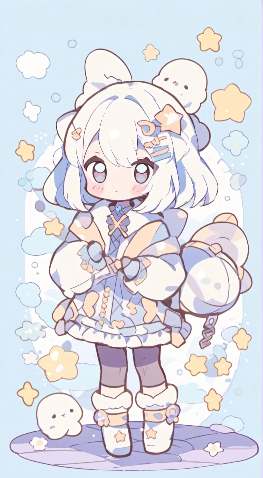 ai character: moonflower background