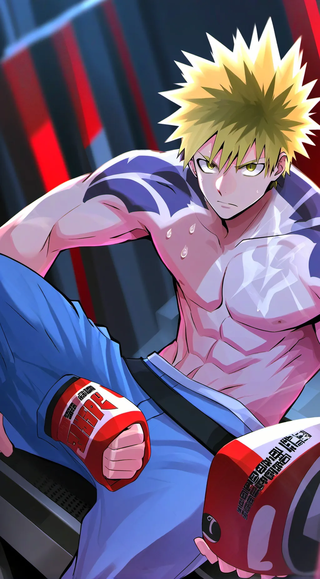 ai character: bakugou  background