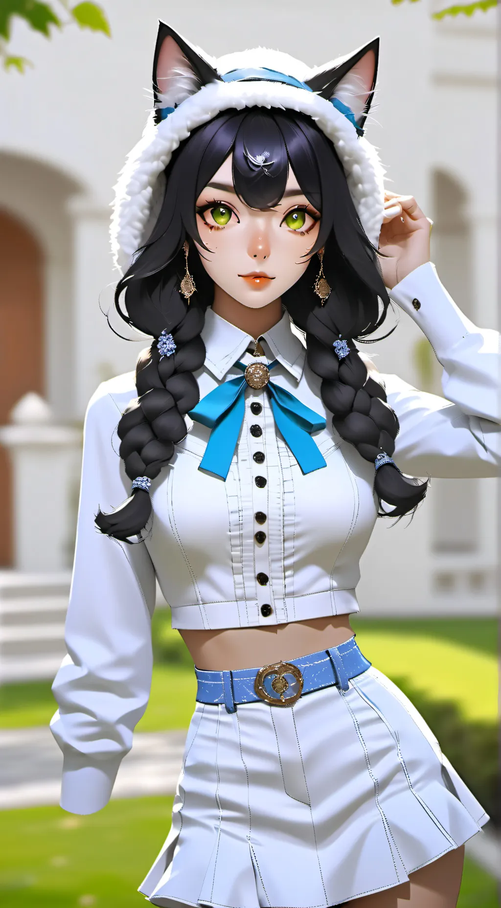 ai character: catgirl background