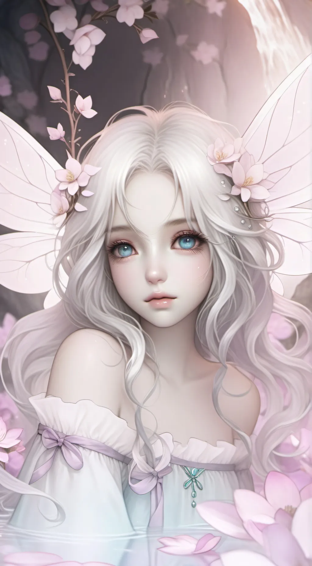 ai character: snowflake♡ background
