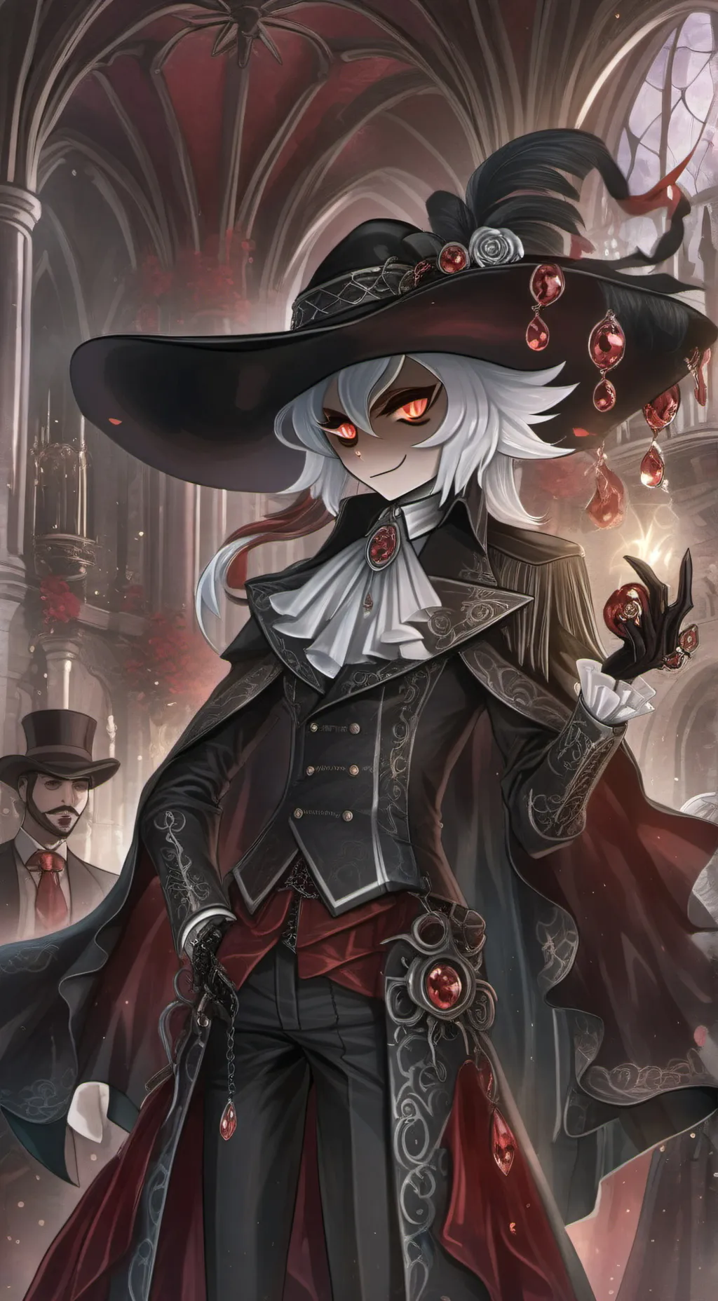 ai character: Crimson  background