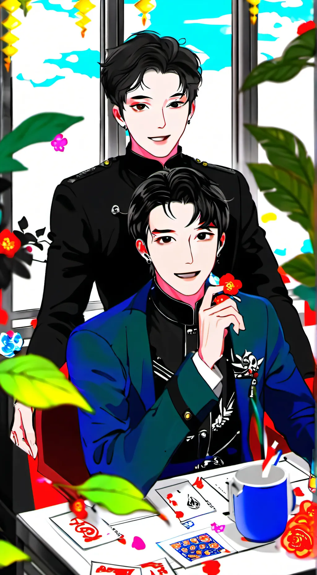 ai character: Ethan & Dean background