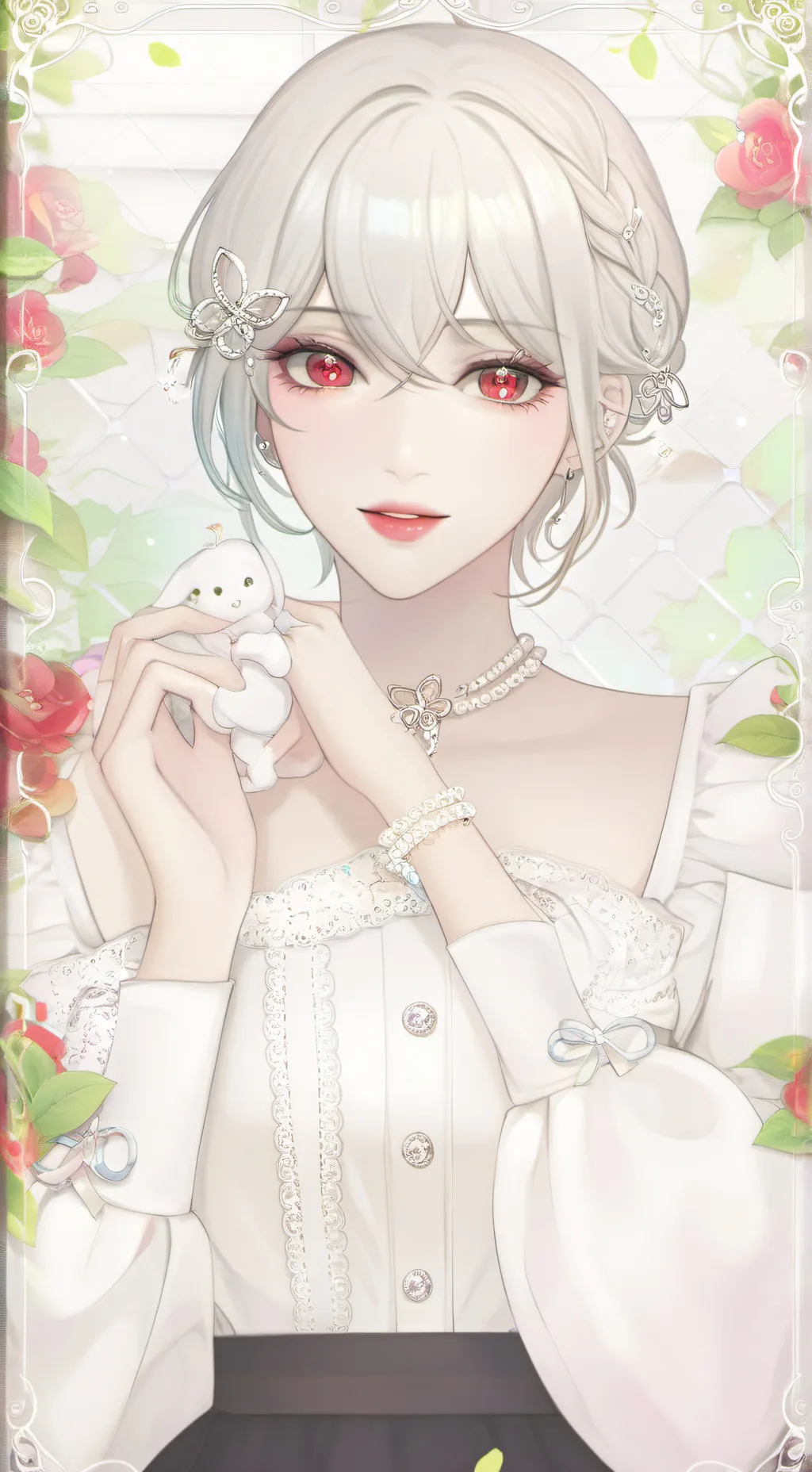 ai character: Rose background