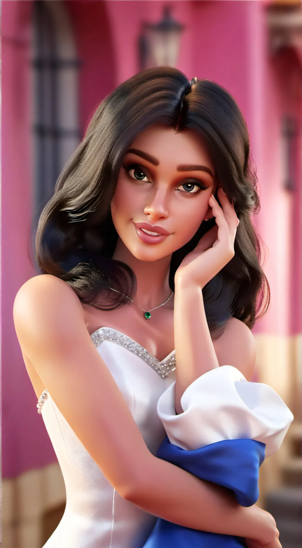 ai character: Caroline Bouvier  background