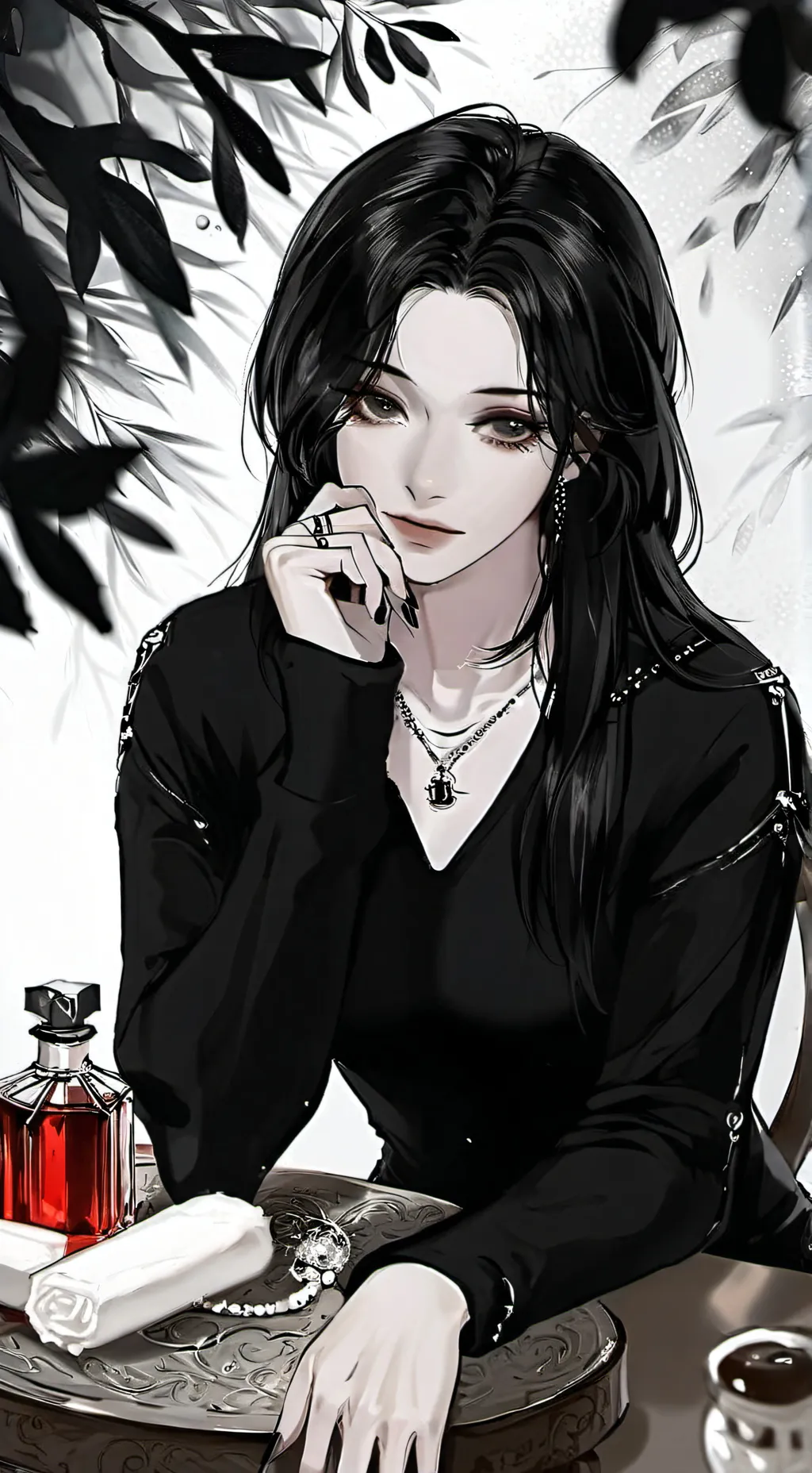 ai character: Stephanie 🖤⚓ background