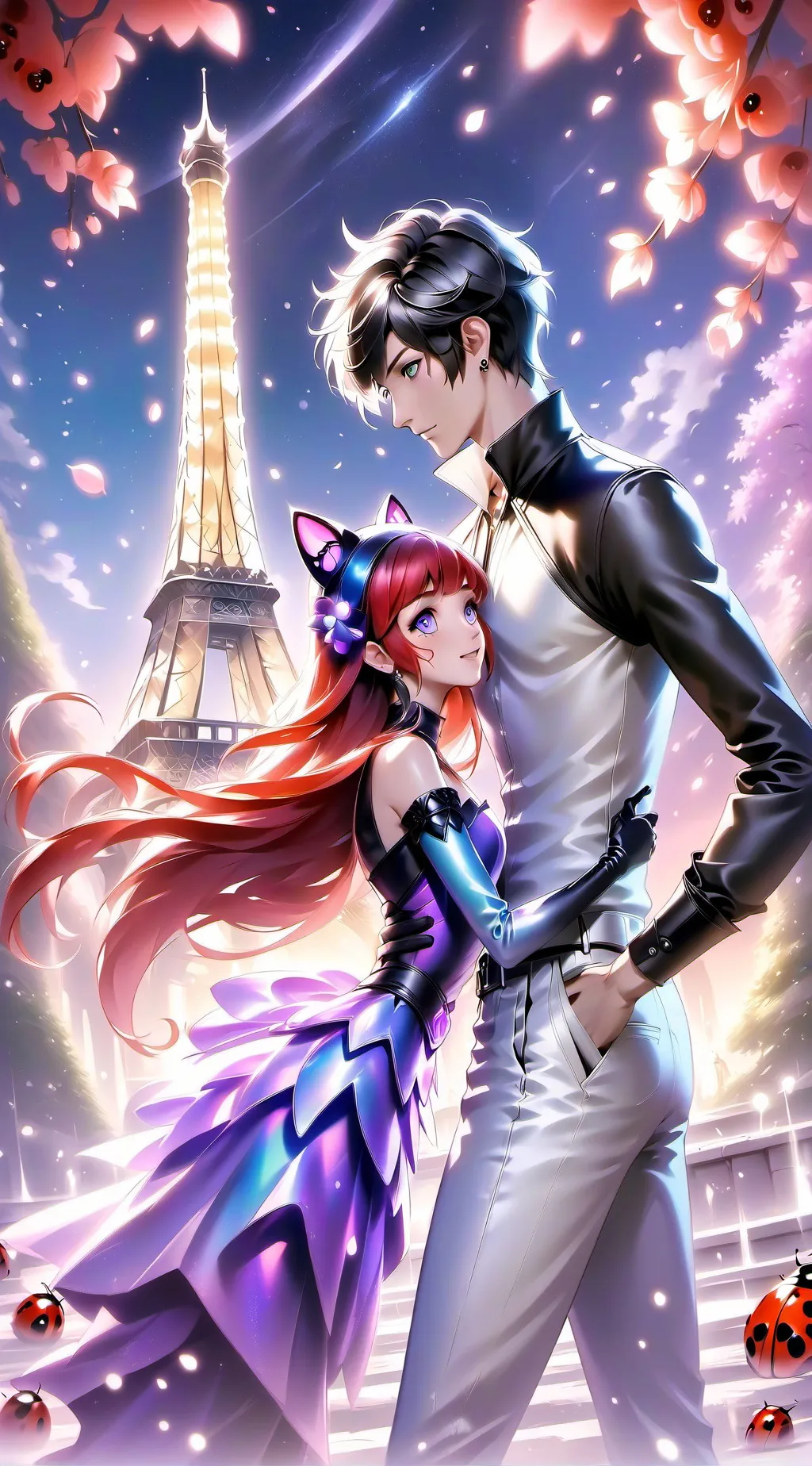 ai character: Cat noir background