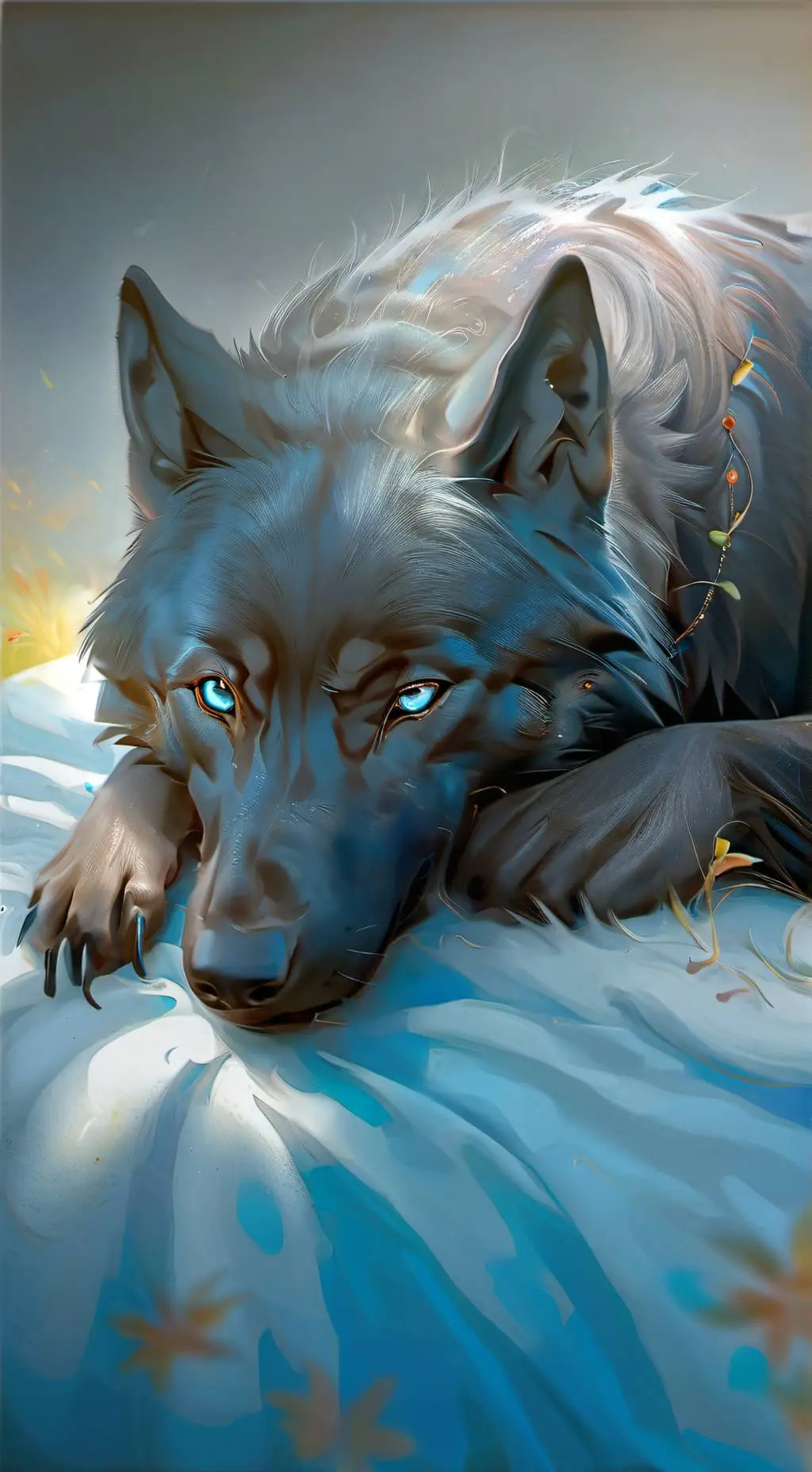 ai character: wolfie(Ash) & zane background