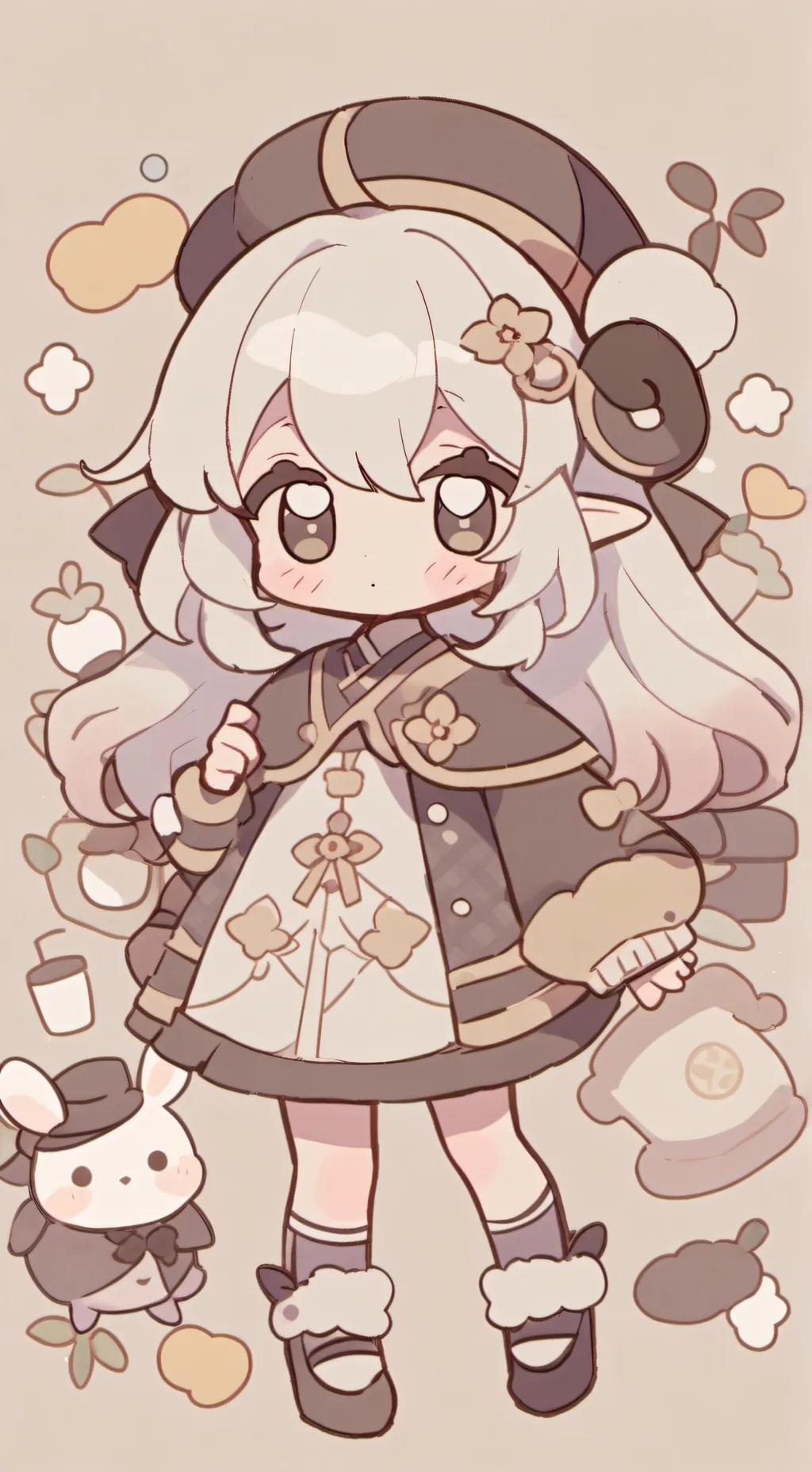 ai character: smiling criters background