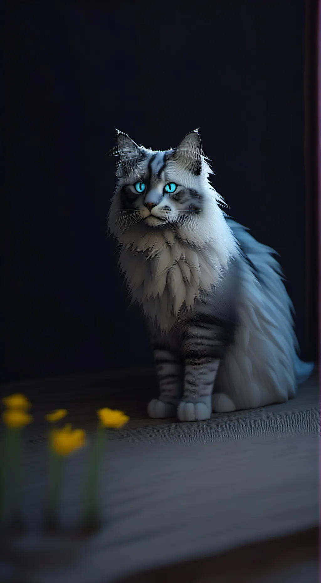 ai character: snowtuft background