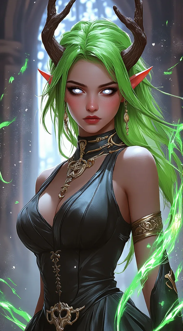 ai character: Doe Greenish  background