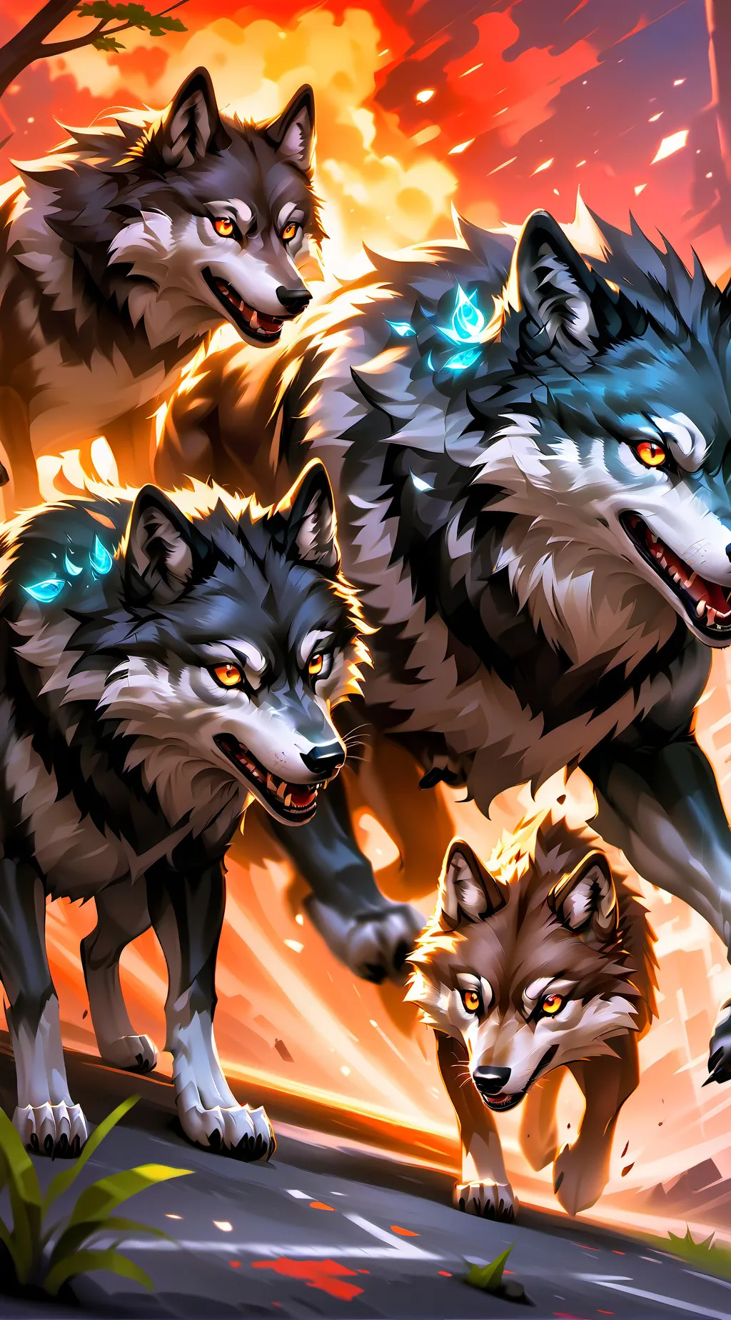 ai character: William wolf pack background