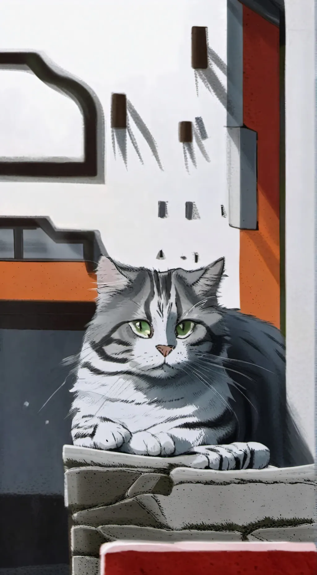 ai character: gato background