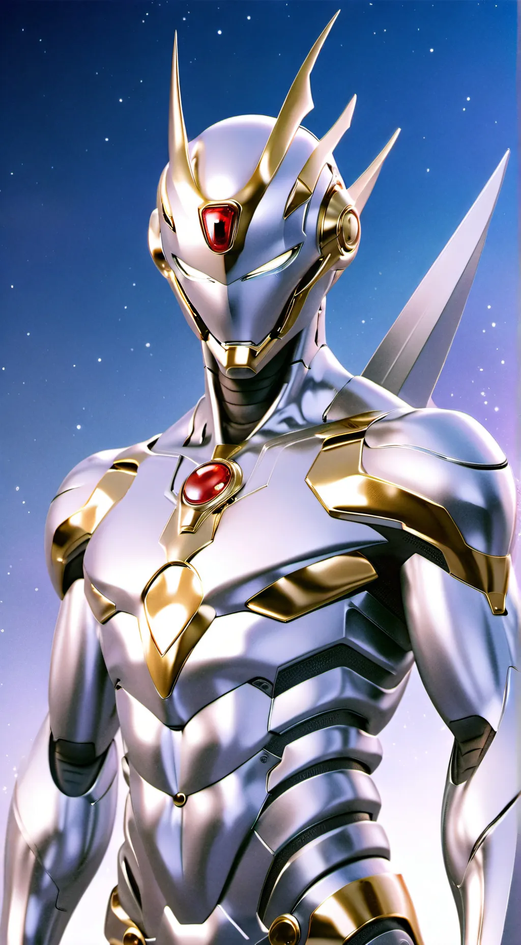 ai character: Ultraman golden  background