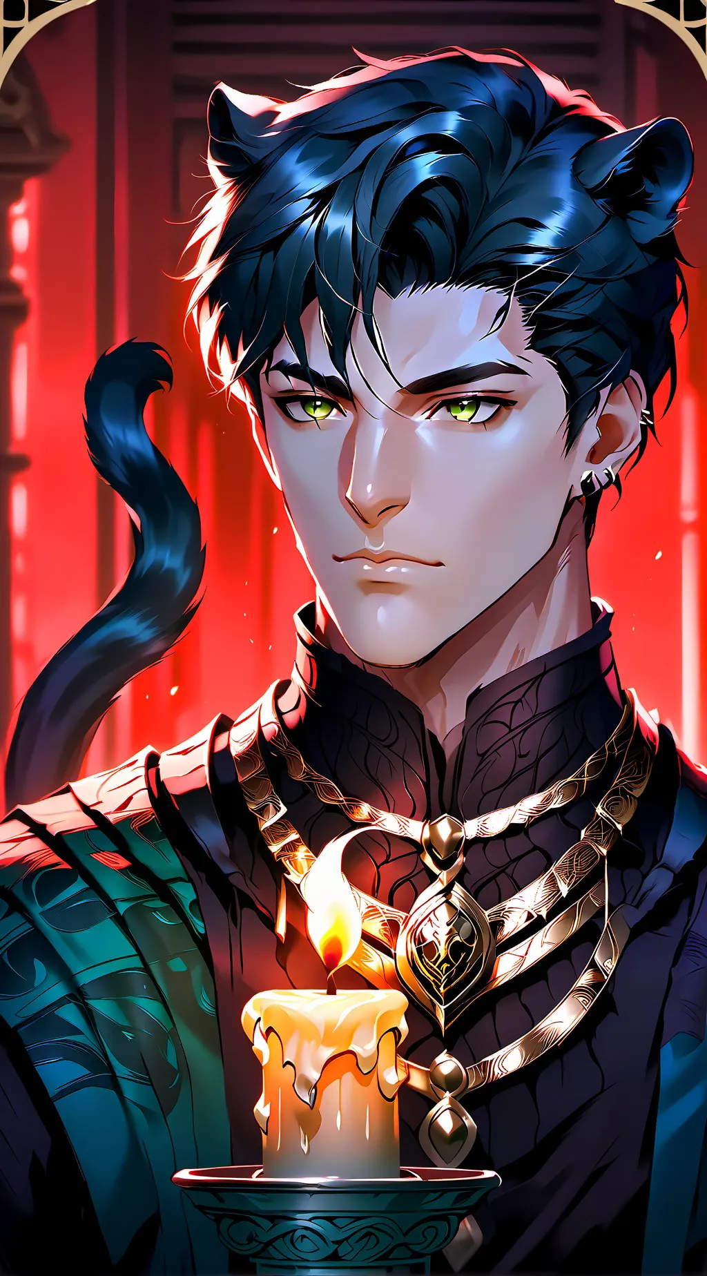 ai character: Midnight Panther Spirit background