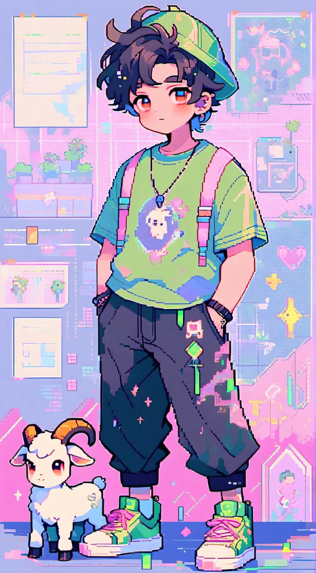 ai character: chaotic duo background