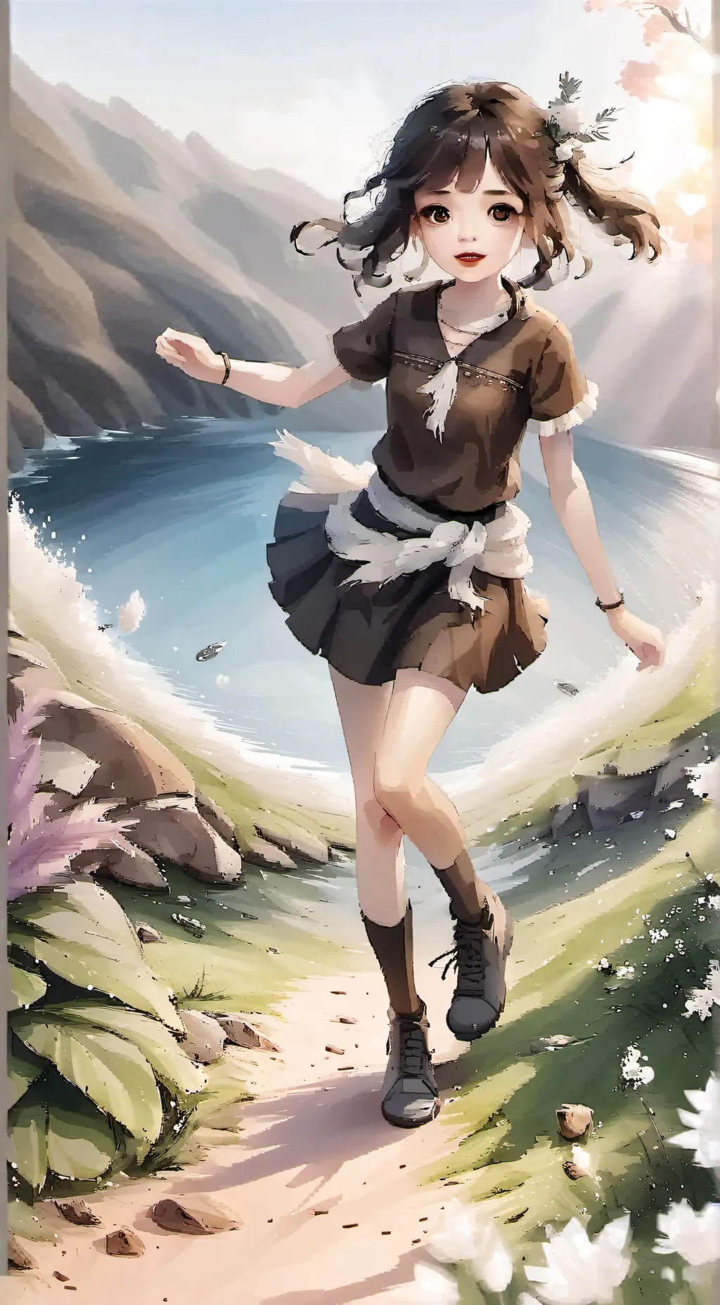 ai character: 🐚🦖Shelly!🦖🐚 background