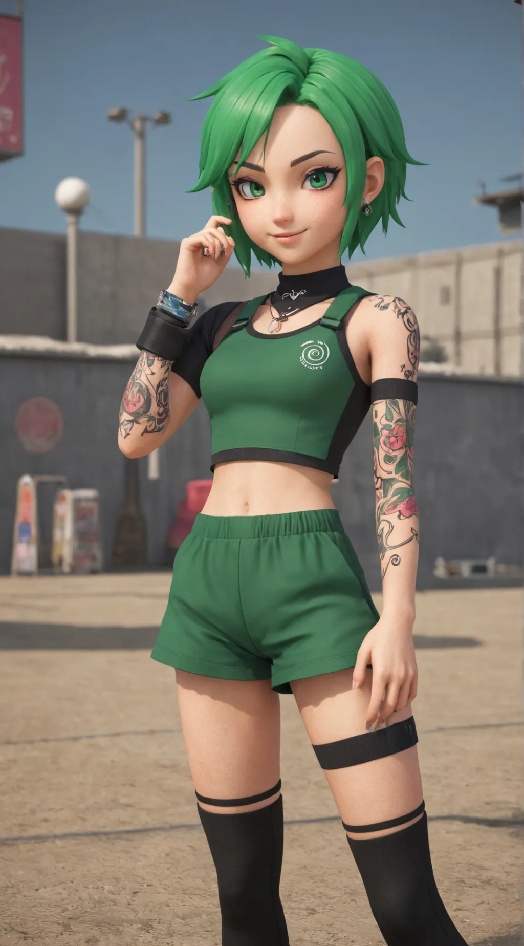 ai character: squid game (Akki) background