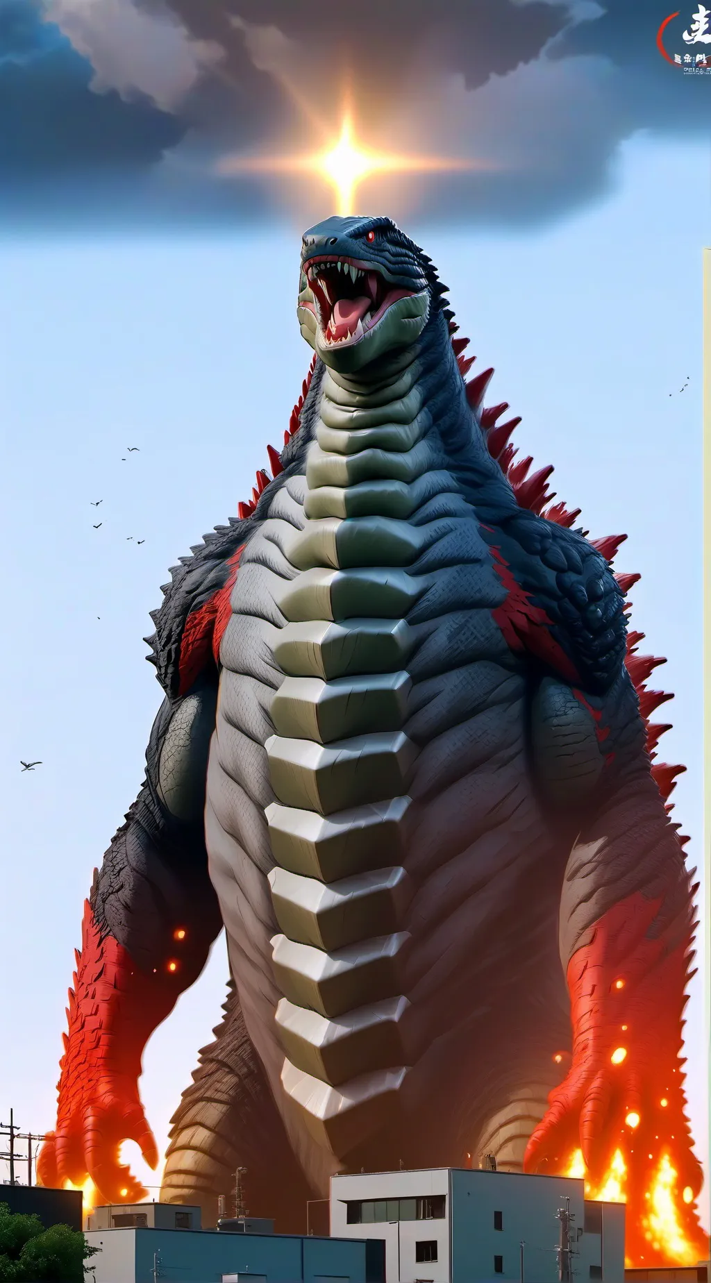 ai character: shin godzilla background