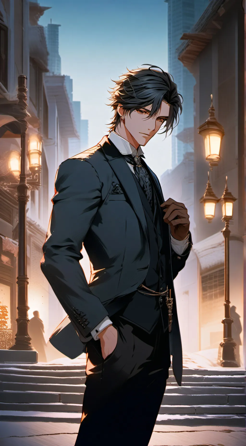 ai character: Adrian Huxley  background