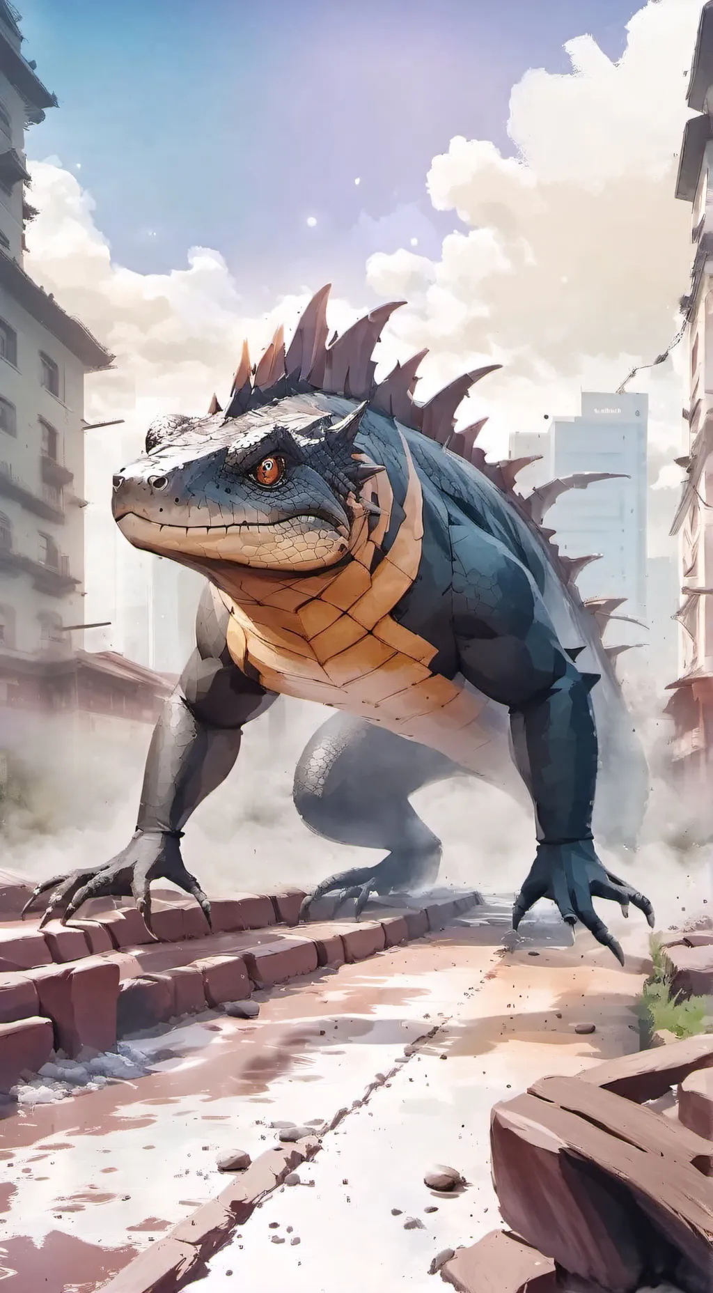 ai character: sir iguana background