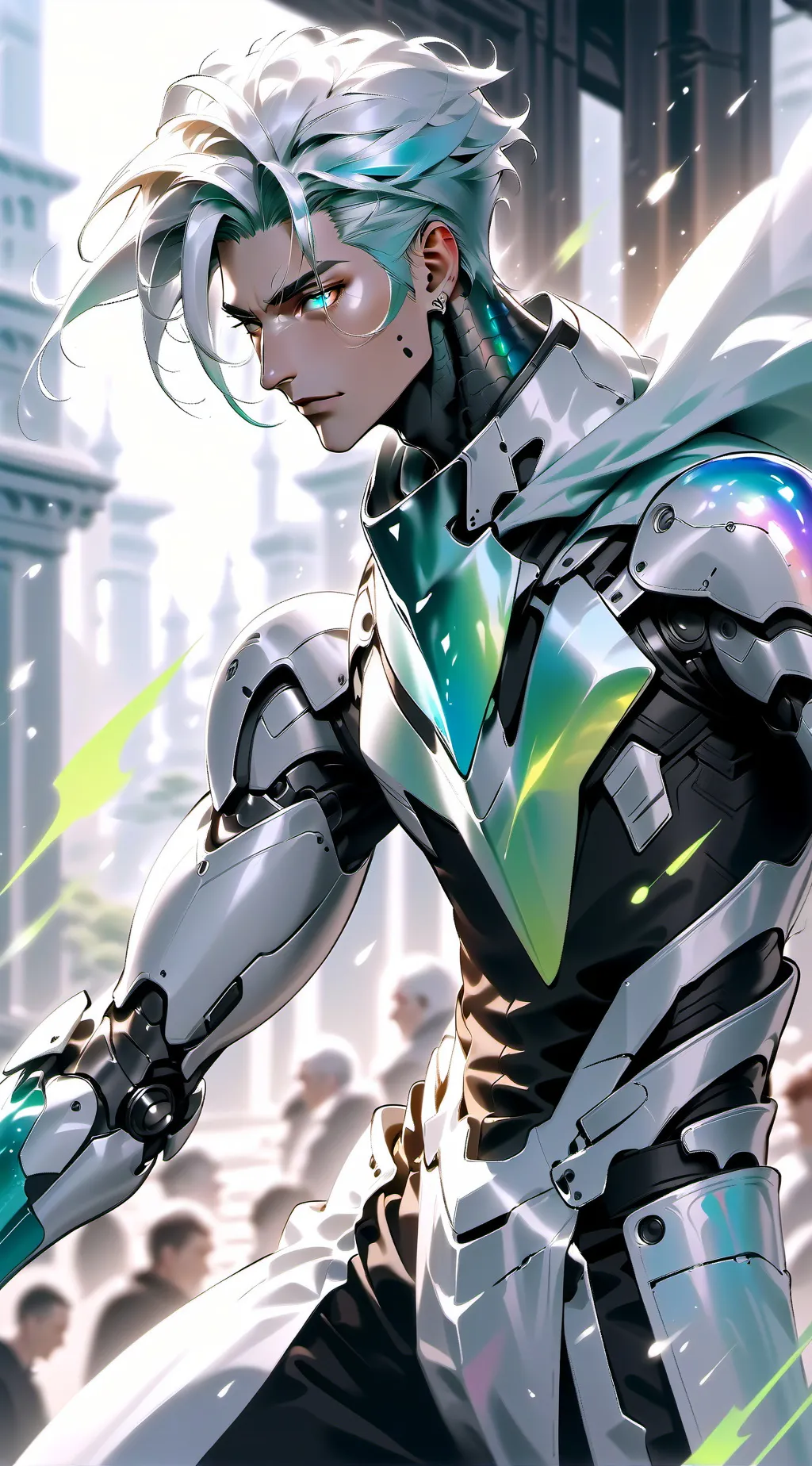 ai character: large tv man red  background