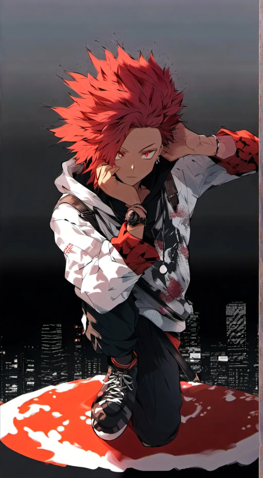 ai character: eijiro kirichima  background