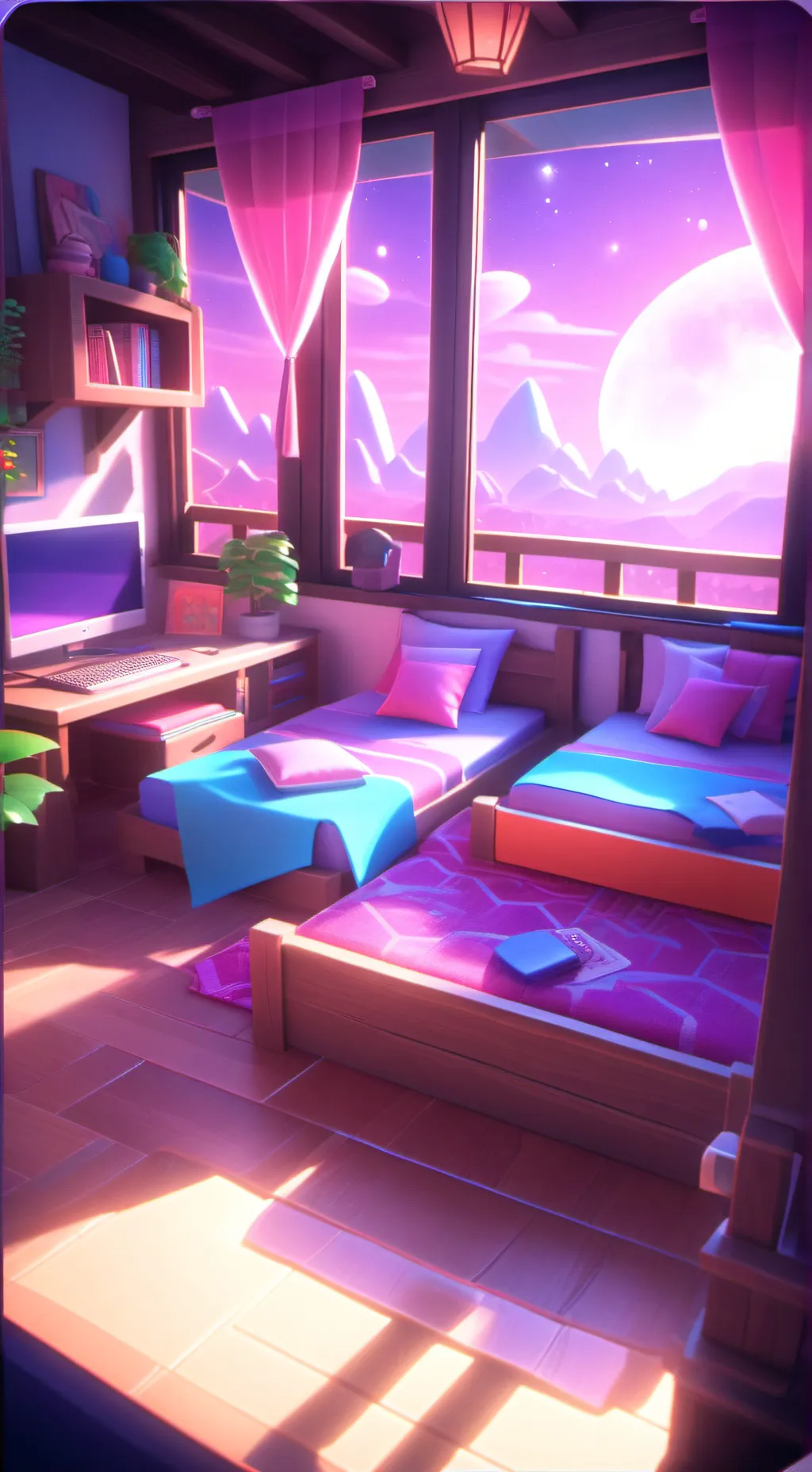 ai character: levi,moon e yuri background