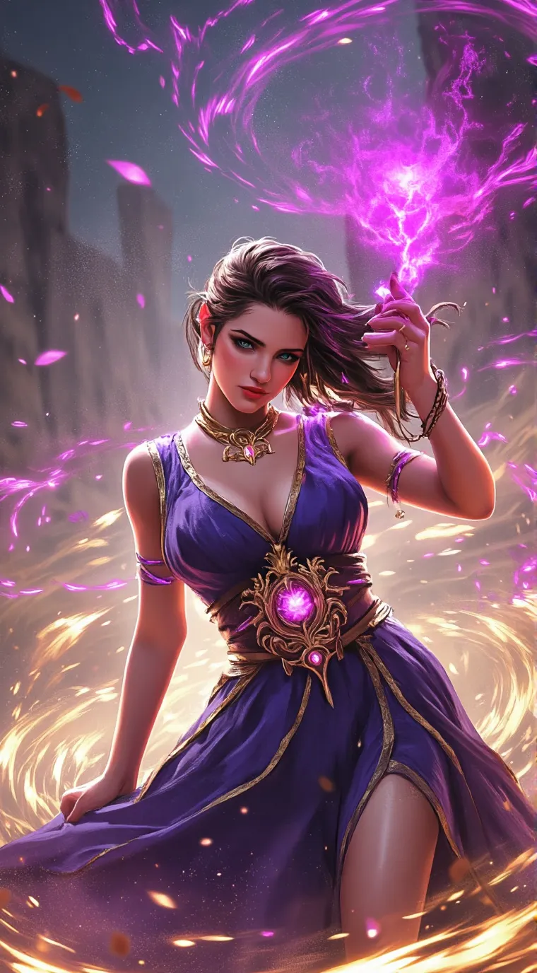 ai character: crystal background