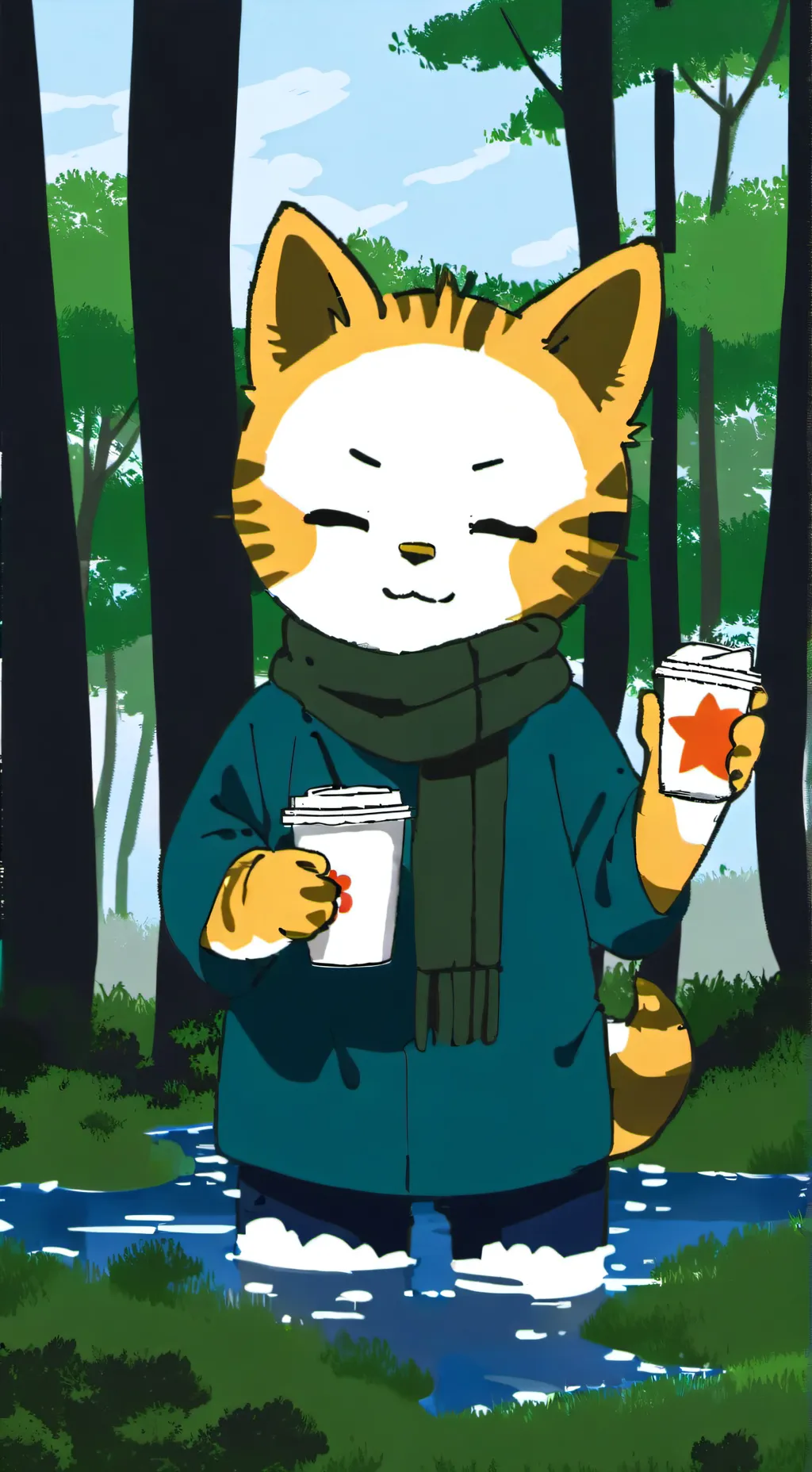 ai character: gato fofo background