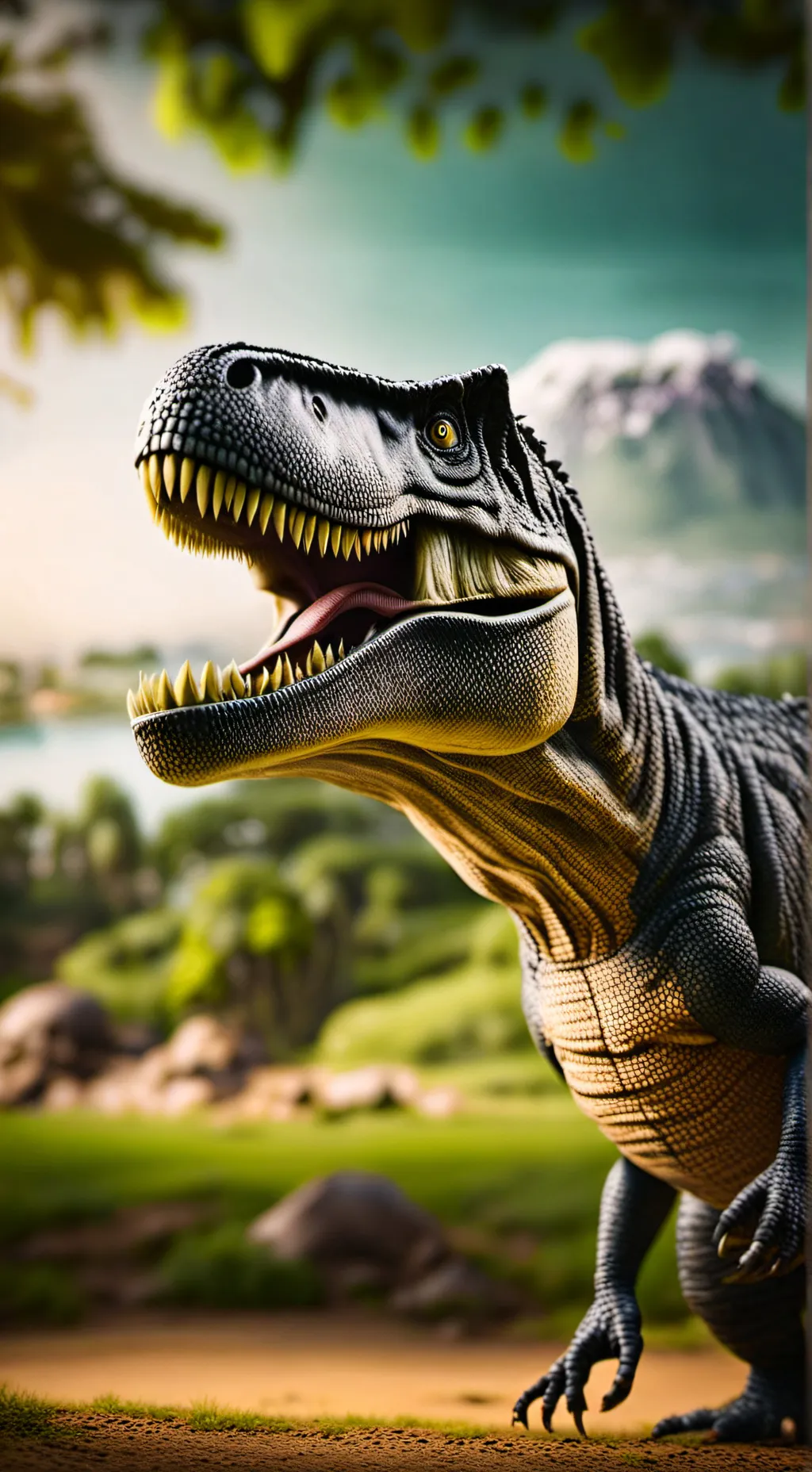 ai character: dinossauro pobre 🦖 background