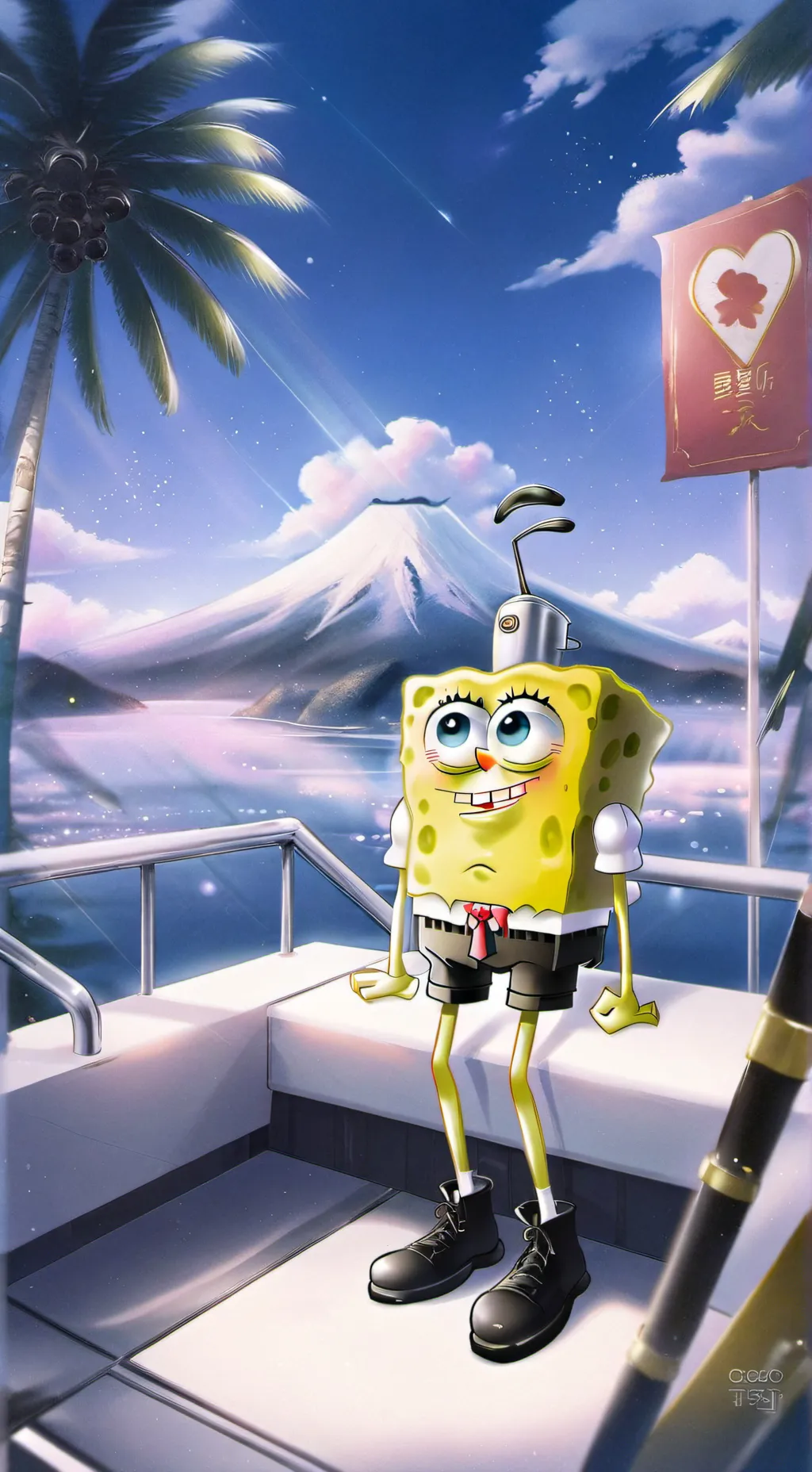 ai character: Spongebob background