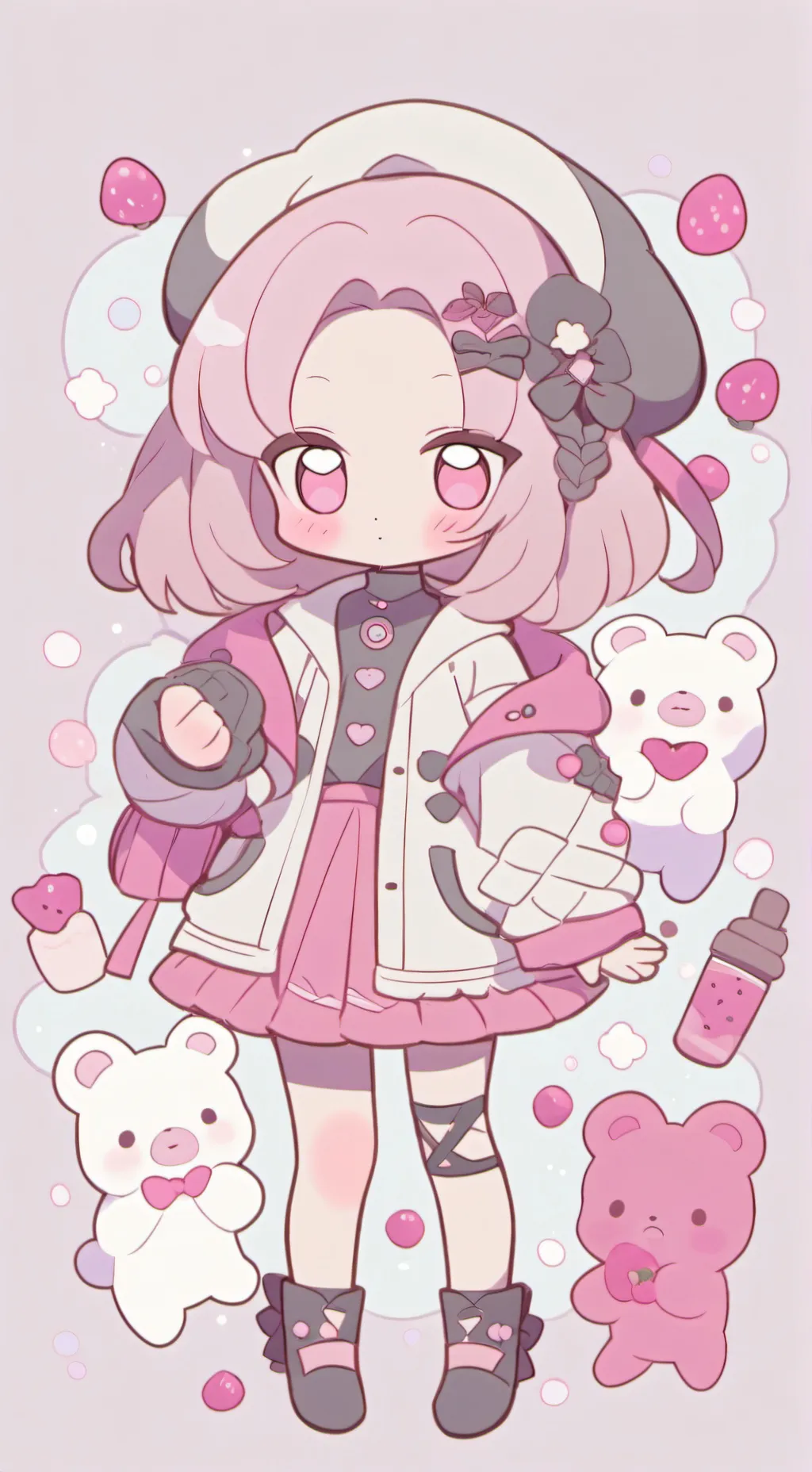 ai character: Юки🍓 background