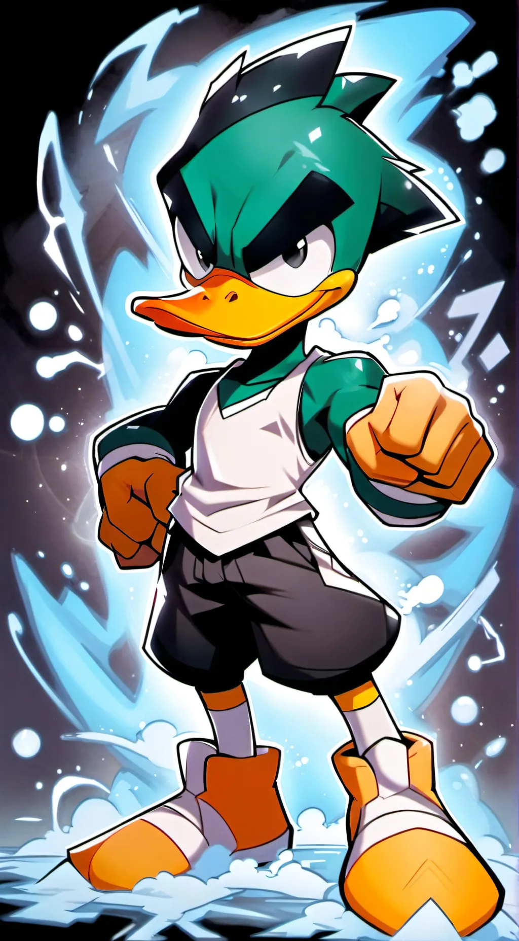ai character: danger duck  background