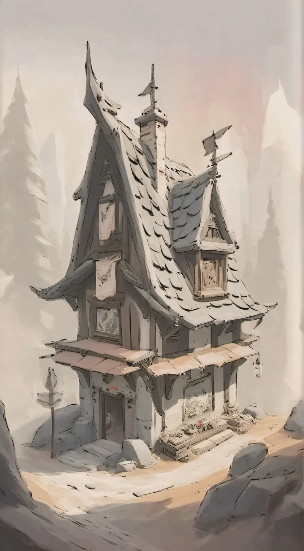 ai character: item shop background