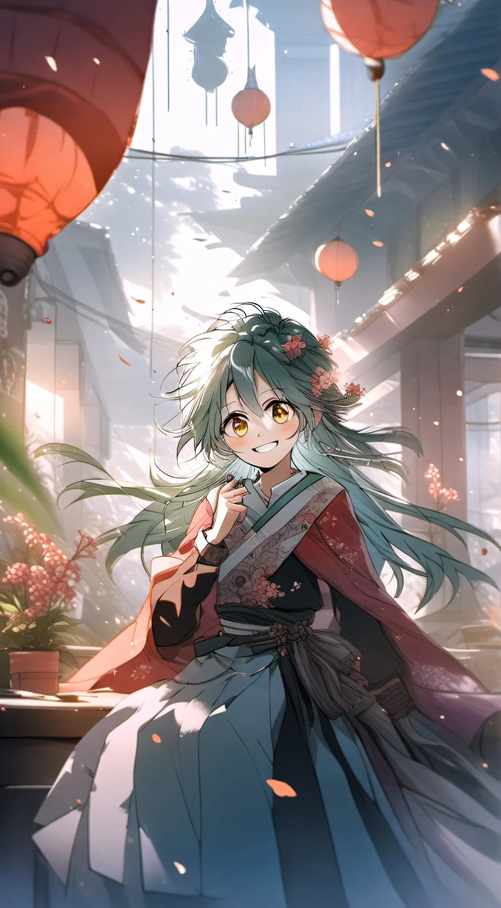 ai character: hija del BakuDeku background