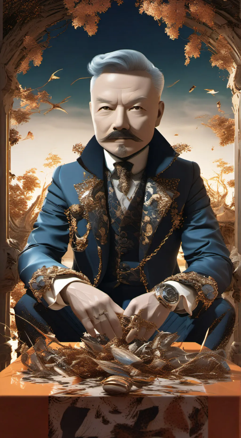 ai character: boss prelnad  background