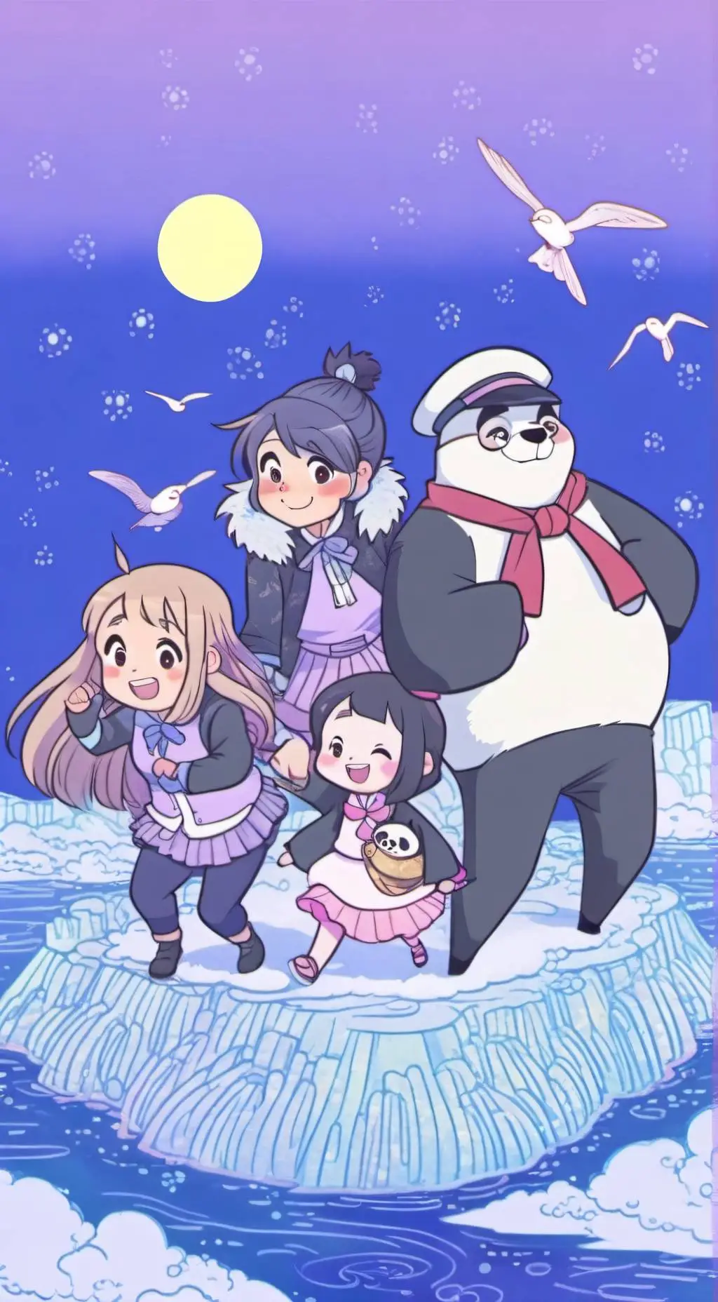 ai character: Dad et ses filles background