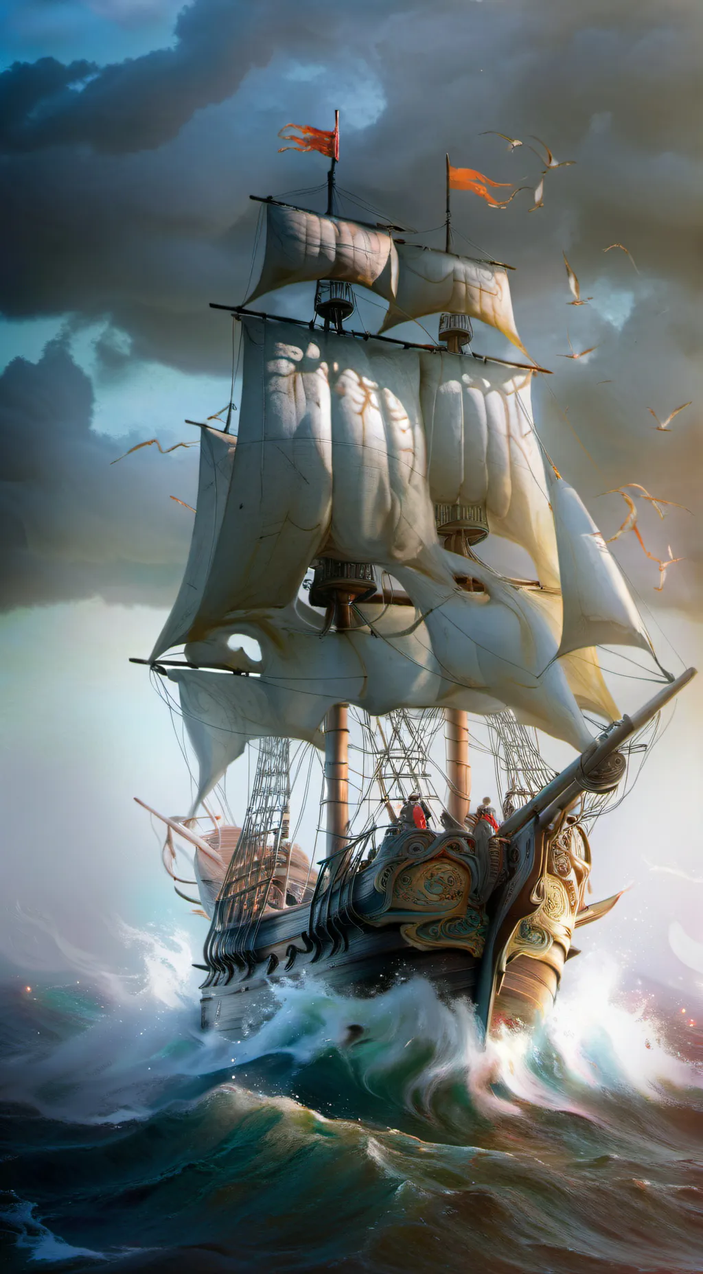 ai character: one peice chilling background