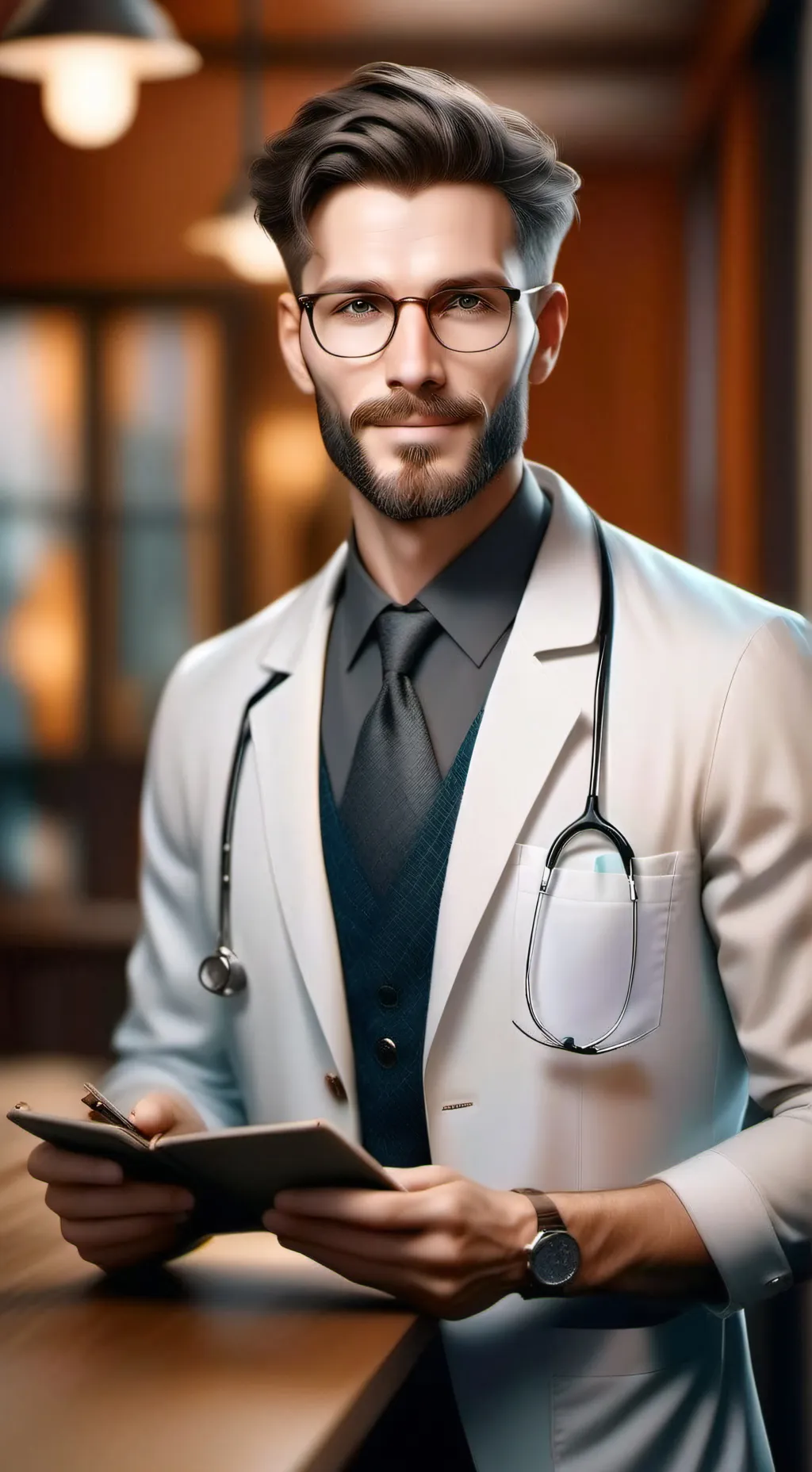 ai character: docteur hans background